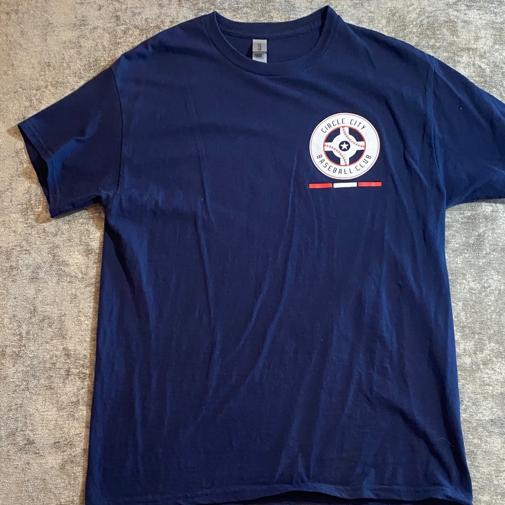 Gildan Navy Blue Circle City Baseball Club Tee size Medium {131}